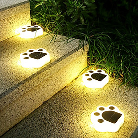 Đèn led chân Gấu năng lượng mặt trời trang trí cầu thang sân vườn Solar Led Light Outdoor Landscape Garden Lights (Bộ 4 đèn)