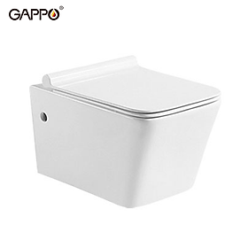 Mua BỒN CẦU TREO TƯỜNG NHẬP KHẨU NGA GAPPO GM201 DÁNG VUÔNG MEN TUYẾT - HÀNG CHÍNH HÃNG