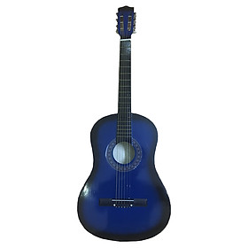 Hình ảnh Review Đàn Guitar acoustic GU02 màu xanh dương dáng D