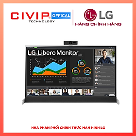 Mua Màn hình máy tính LG QHD Libero 27 inch 27BQ70QC - tích hợp webcam Full HD  chân đế linh hoạt có thể để bàn hoặc treo tường - Hàng chính hãng