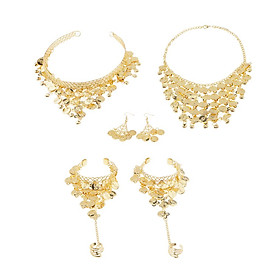 4x Gypsy Belly Dance Jewelry Set Necklace Earrings Bracelet