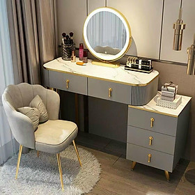 Mua Bàn trang điểm kết hợp gương đèn led cảm ứng kèm tủ đựng mỹ phẩm