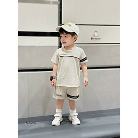 Bộ cộc tay bé trai sành điệu 1-7 tuổi in chữ Some vải co giãn thấm hút mồ hôi kiểu dáng thời trang