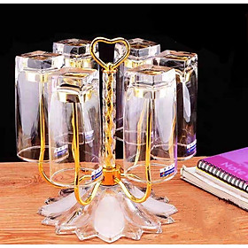 Mua GIÁ ĐỠ ÚP LY CỐC INOX & THỦY TINH PHA LÊ LUXURY THOÁT NƯỚC XOAY  PHONG CÁCH CHÂU ÂU SANG TRỌNG