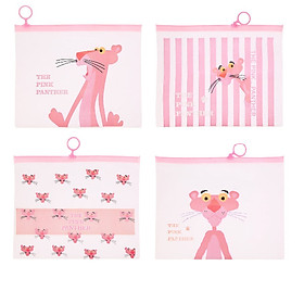 Combo 4 Túi Đựng Bút Viết Zip The Pink Panther - Mẫu Khác Nhau