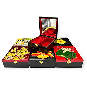Hộp Trang Sức Sơn Mài Cao Cấp size 20x20 cm