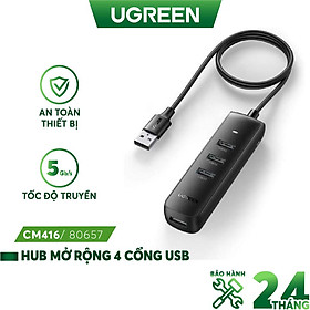 Hub mở rộng 1 cổng ra 4 cổng USB 3.0 UGREEN CM416 - Hàng nhập khẩu chính hãng