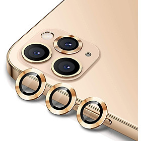 Bộ miếng dán kính cường lực bảo vệ Camera cho iPhone 12 Pro / iPhone 11 Pro Max / iPhone 11 Pro HOTCASE Kuzoom mang lại khả năng chụp hình sắc nét full HD (độ cứng 9H, chống trầy, chống chụi & vân tay, bảo vệ toàn diện) - Hàng nhập khẩu - Gold