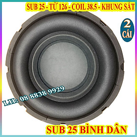 CẶP SUB 25 TỪ 126 COIL 38.5 GIÁ BÌNH DÂN - BASS 25 CHÍNH HÃNG - GIÁ 2 CHIẾC