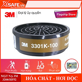 Mua Phin lọc 3M 3301K-100 phin lọc hơi hữu cơ (hơi sơn  thuốc bảo vệ thực vật  khử trùng) dùng cho mặt nạ phòng độc 3M 3200