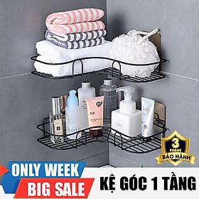 Mua Kệ Góc Nhà Tắm Đựng Đồ Cao Cấp Dán Tường Tặng Kèm Miếng Dán sơn đen tĩnh điện