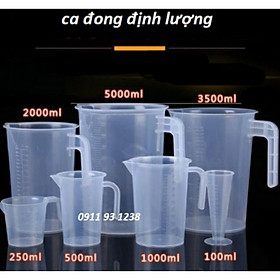 Ca cốc ly đong nhựa đinh lượng pha chế chia 50ml - 100ml - 250ml - 500ml - 1000ml