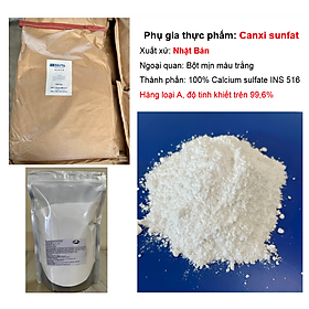 Calcium sulfate Nhật Bản thạch cao tinh khiết 99% dùng trong thực phẩm 500g