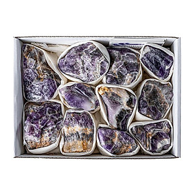 Natural Amethyst Purple Quartz Crystal Specimen Cluster Stone Ornaments