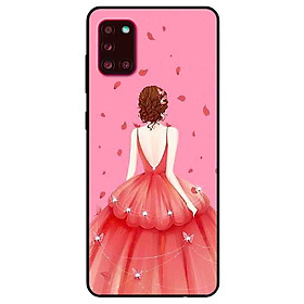 Ốp lưng dành cho Samsung A31 mẫu Cô Gái Váy Hồng