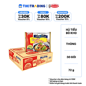Thùng 30 Gói Hủ Tiếu Nhịp Sống vị Bò Kho 72g