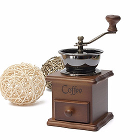 Mua Coffee Grinder Vintage Retro Manual Hand Crank Wooden Metal Herb ...