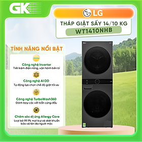 Mua WT1410NHB - Tháp giặt sấy compact với bộ điều khiển trung tâm WT1410NHB - Hàng chính hãng (chỉ giao HCM)