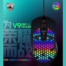 Mua Chuột Chuyên Game FRIWOL V9 Thiết kế kiểu tổ ong rỗng tốc độ quét 4000fps - VL - Hàng Chính Hãng