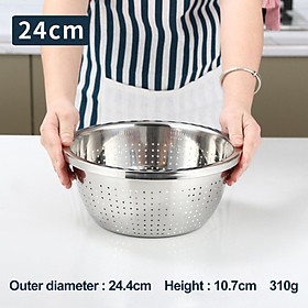 Stainless Steel Colander Sifters Food Strainer for Grape Veggies Fruits