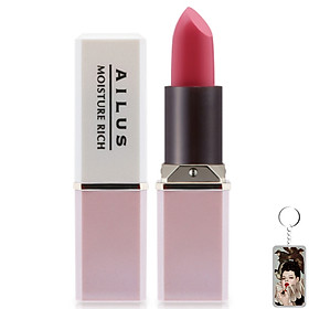 Son mịn môi giàu độ ẩm Naris Ailus Smooth Lipstick Moisture Rich Nhật Bản 3.7g + Móc khóa