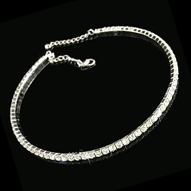 Women's Full Diamond Crystal Bling Rhinestone Choker Necklace Wedding Access