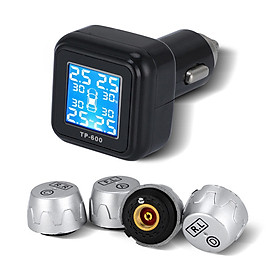 SHENQITP600DigitalTirePressureMonitoringSystemTPMSExternalSensorBlack