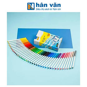 Hộp Bút Lông 36 Màu Fiber Pen Washable - Nét Mảnh Nét To - Colokit SWM - Thiên Long
