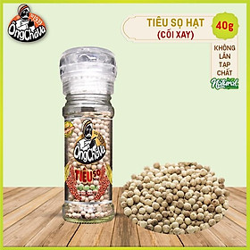 Tiêu sọ hạt Ông Chà Và 40gram White pepper, cối xay tiện dụng