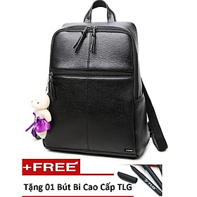 ️️ Ba Lô Nữ Da Đồ Da Thành Long TLG 205980 (Đen) Tặng 01 Bút Bi Cao Cấp TLG