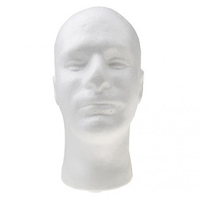 2Pcs Male Foam Mannequin Manikin Head Model Wig Glasses Hat Display Stand