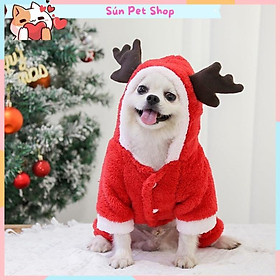 Áo tuần lộc cho thú cưng - Áo noel, giáng sinh cho chó mèo