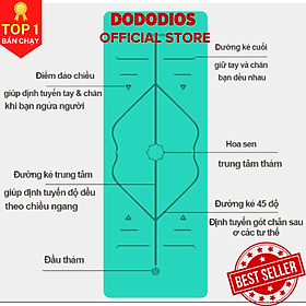 [Cho Yogini Chuyên Nghiệp] Thảm tập yoga 2 lớp 8mm, 6mm Thế Hệ thảm 9.0 tặng kèm túi, thảm yoga định tuyến chất liệu cao su non TPE siêu bám, chống trượt, tập gym, thể dục tại nhà - Hàng chính hãng DoDoDios