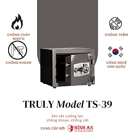 Mua Két Sắt Siêu Cường TRULY TS-39  Cao 39cm  Nặng 105kg Chống Đục  Chống Khoan  Chống Cháy Cao Cấp Công Nghệ Hàn Quốc - Hàng Chính Hãng