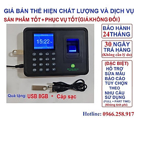 Máy Chấm Công Vân Tay 911(Full + Part time)(Tặng USB 8GB + Video hướng dẫn sử dụng) (100% Tiếng Việt)