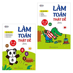 Combo Làm Toán Thật Dễ (3 - 4 Tuổi) - Trọn Bộ 2 Tập