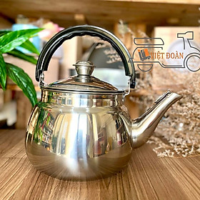 Mua ẤM ĐUN NƯỚC - Inox 304 Cao Cấp  dày  bóng đẹp - Có còi reo 5 lit  3 lit. Xuất xứ Đài Loan  sử dụng được bếp từ
