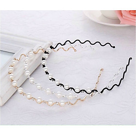 Combo 2 Bờm Tóc Ngọc Trai Nhân Tạo Đính Đá Sang Chảnh