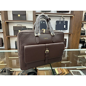 Túi Xách Da Nam Công Sở Chính Hãng GENCE GCE30 Da Bò Mềm Cao Cấp Màu Nâu Có Dây Đeo Vai