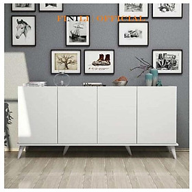 Tủ bếp đựng chén đĩa FINILI đa năng đựng đồ nhà bếp 4 cánh mở màu trắng FNL0201