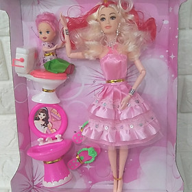Búp bê babie+bồn cầu+bồn rửa mặt+dép - 0060bb94