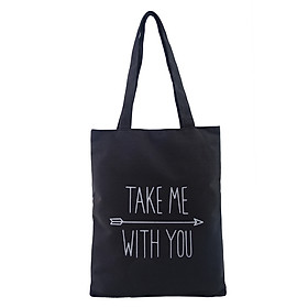 Túi Vải Đeo Vai Tote Bag Take Me XinhStore - Đen