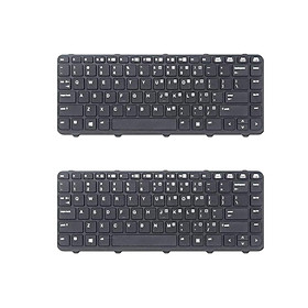 2x Keyboard for HP Probook 430 G1 US keyboard with Black Frame