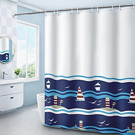 Mua Rèm Nhà Tắm  Phòng Tắm Rèm Vải Polyester Dày Không Thấm Nước Họa Tiết Hoạt Hình Biển