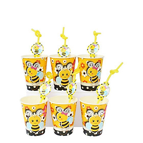 Set 6 cái Ly Giấy Chủ Đề Dành Cho Bé Gái