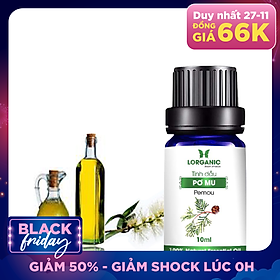 Tinh dầu pơ mu Lorganic 10ml/ Tinh dầu thiên nhiên nguyên chất/ Hương thơm ngọt ngào, ấm áp/ Giải tỏa căng thẳng, mệt mỏi, xua đuổi muỗi và côn trùng/ Thích hợp dùng với đèn xông và máy khuếch tán.