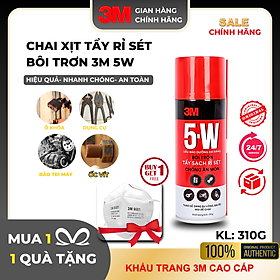 Mua Chai Tẩy Rỉ Sét Và Bôi Trơn  3M 5-W - Hàng chính hãng - Tẩy sét  bôi trơn các loại ổ khóa  khe cửa lùa  đẩy nước ra khỏi ổ khóa xe  bugi  công tắc ôtô xe máy sau khi rửa xe  ngập nước.