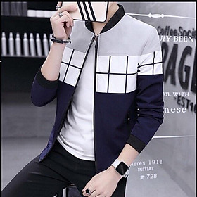 Áo khoác nam thời trang Hàn Quốc Bomber caro
