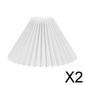 2xModern Lamp Shade Lampshade Fanshaped Light Cover Dust-proof White_24cm
