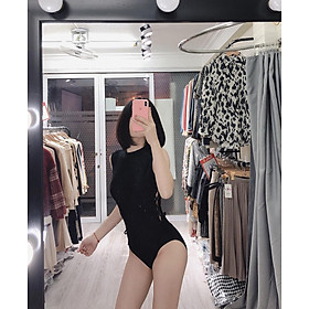 Bikini liền thân một mảnh cổ cao đan dây 2 bên đẹp có sẵn mút ngực